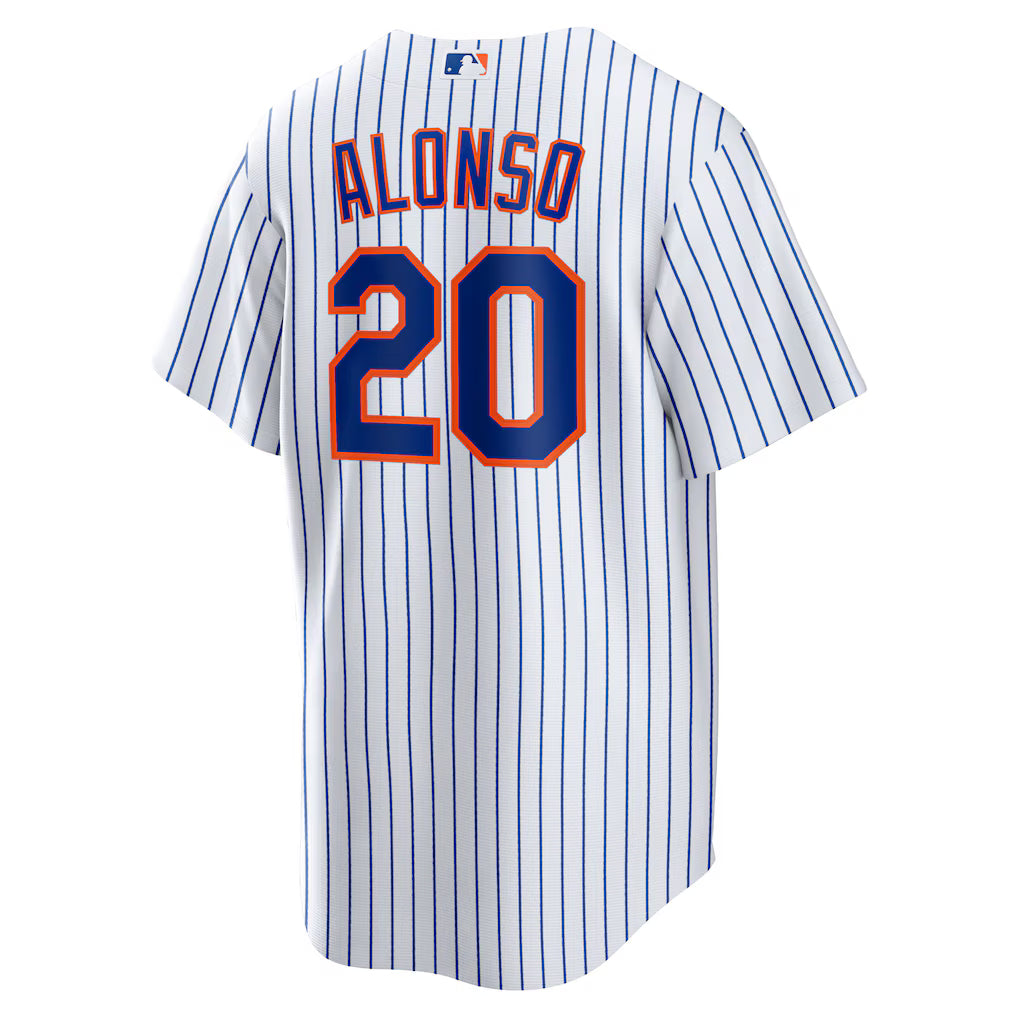 Men's New York Mets Pete Alonso White Home Replica Player Name Jersey