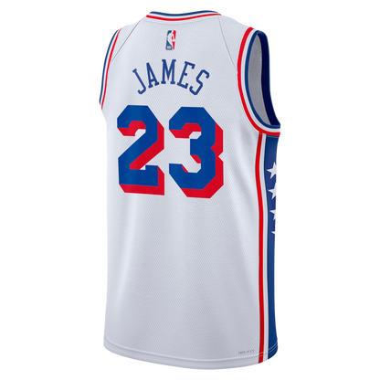 LeBron James Royal Swingman Jersey Philadelphia 76ers - All Stitched