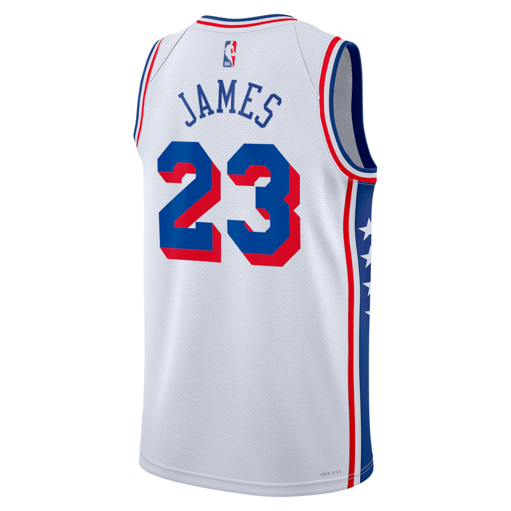 Unisex Philadelphia 76ers LeBron James Royal Swingman Jersey - All Stitched