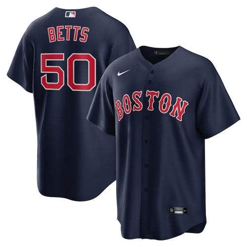 Men's Boston Red Sox Mookie Betts Navy Alternate Replica Player Name Jersey